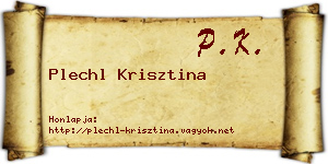 Plechl Krisztina névjegykártya